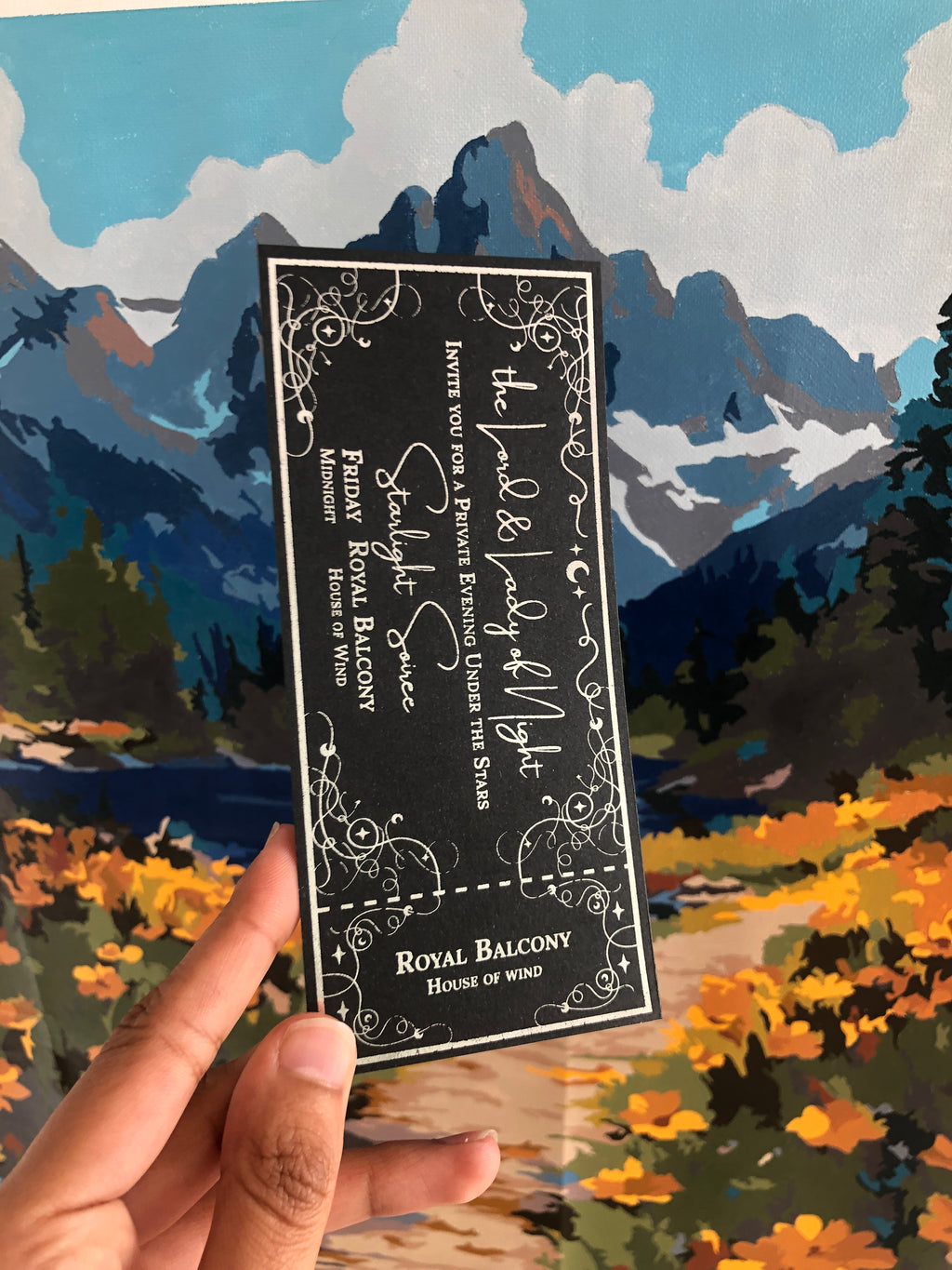 Starlight Soiree Ticket Bookmark