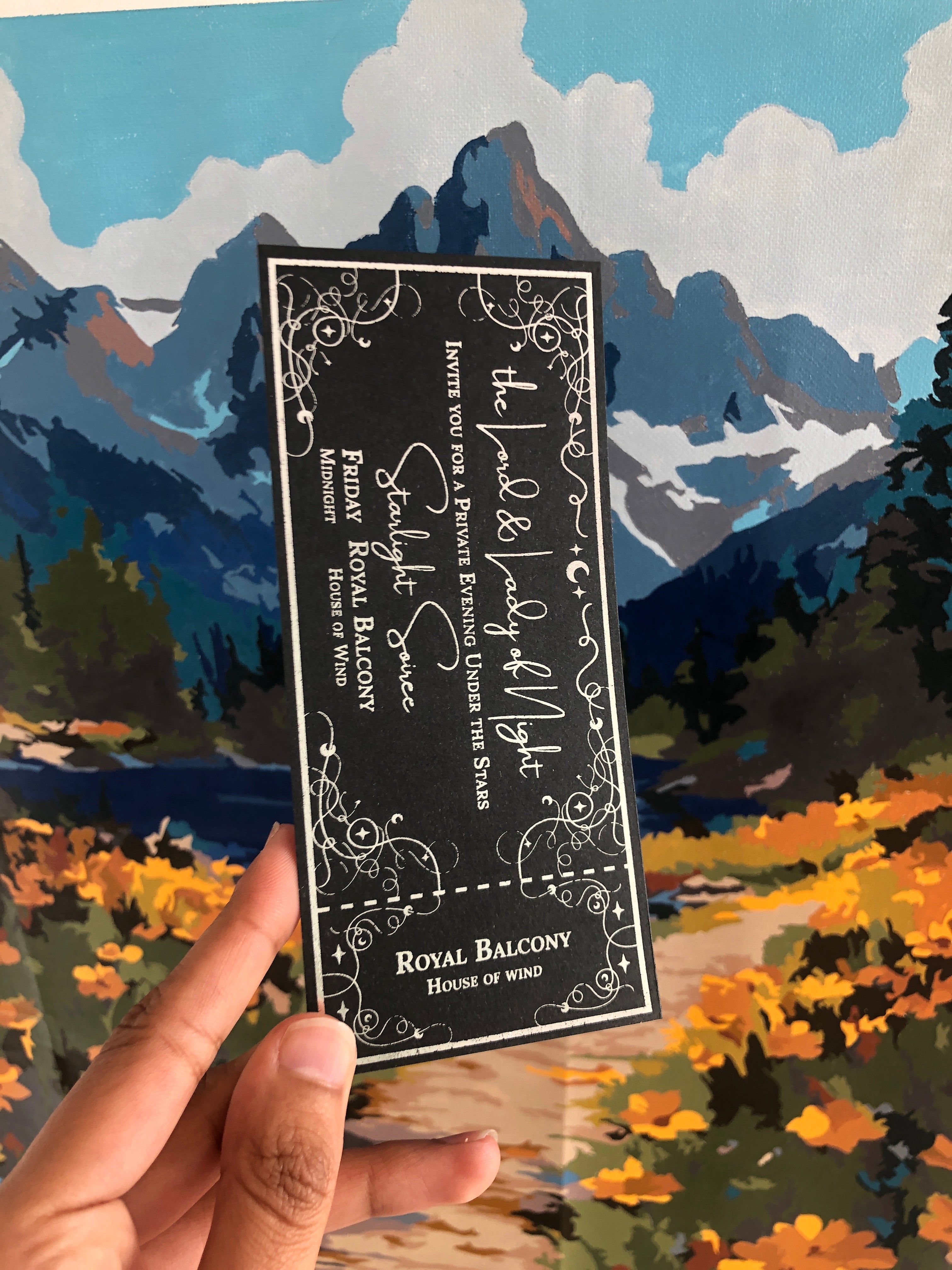 Starlight Soiree Ticket Bookmark