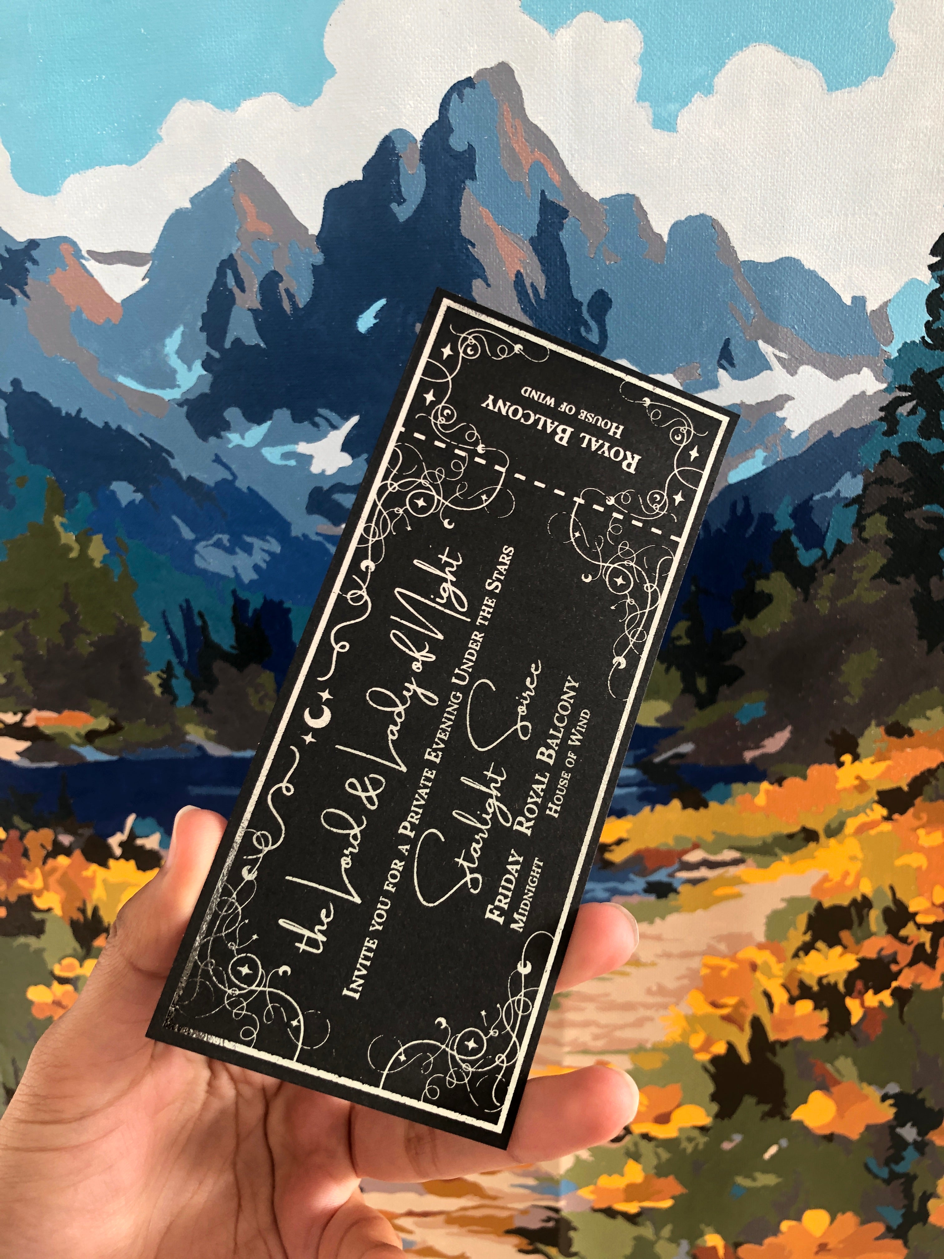 Starlight Soiree Ticket Bookmark