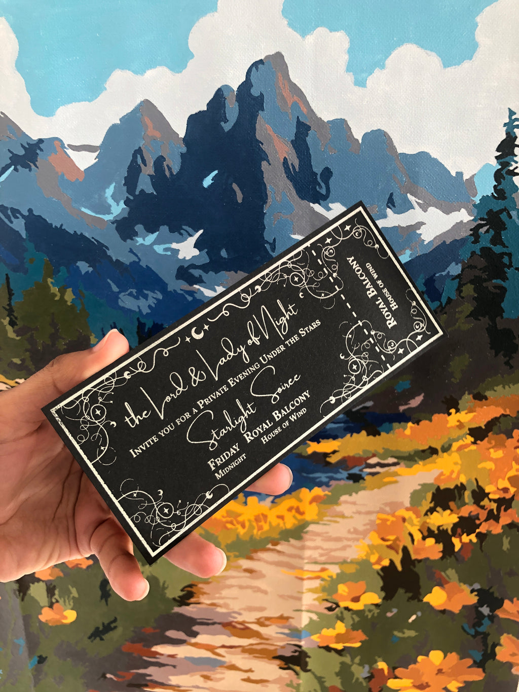 Starlight Soiree Ticket Bookmark