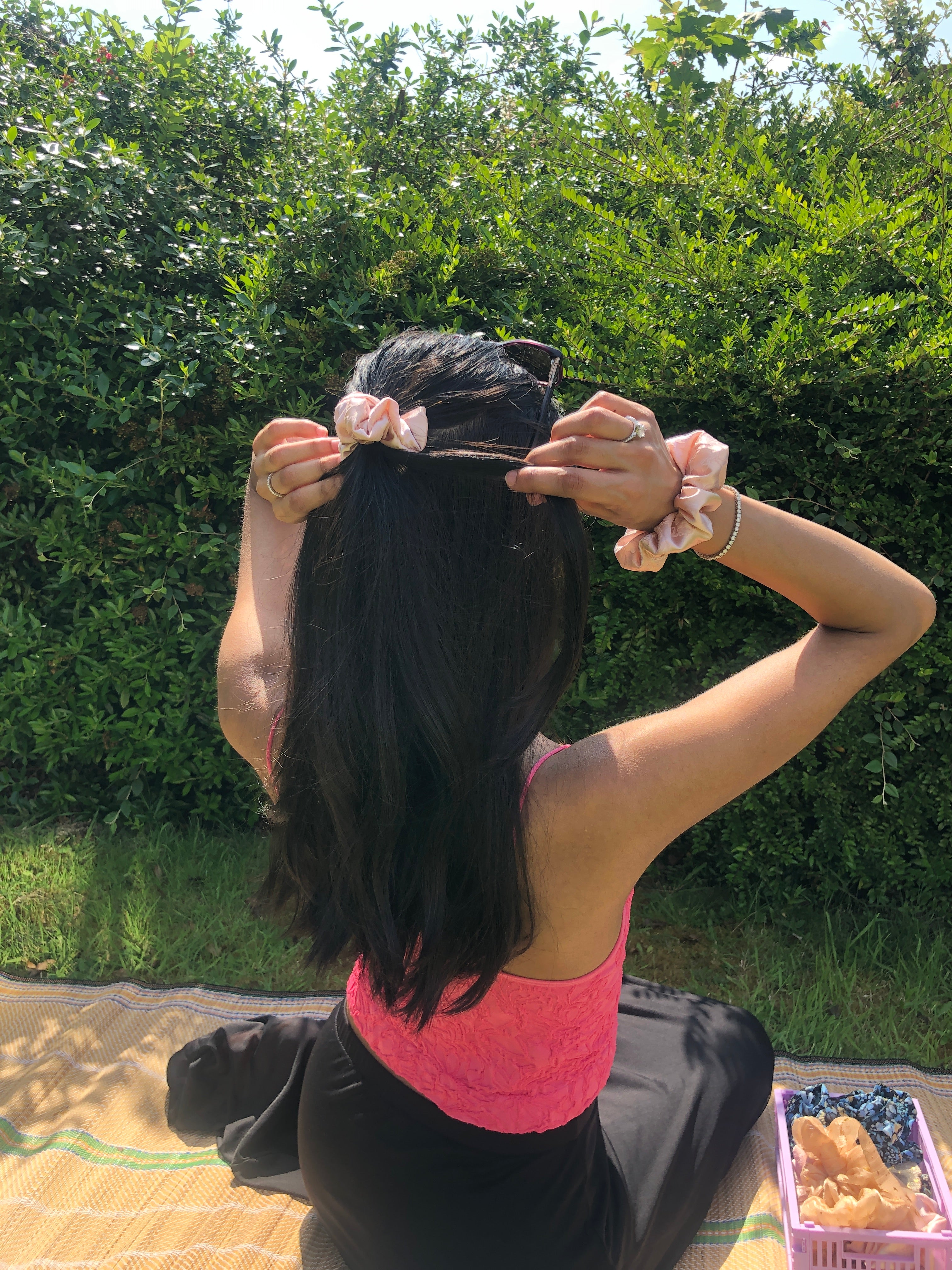 Blushing Petals Scrunchie