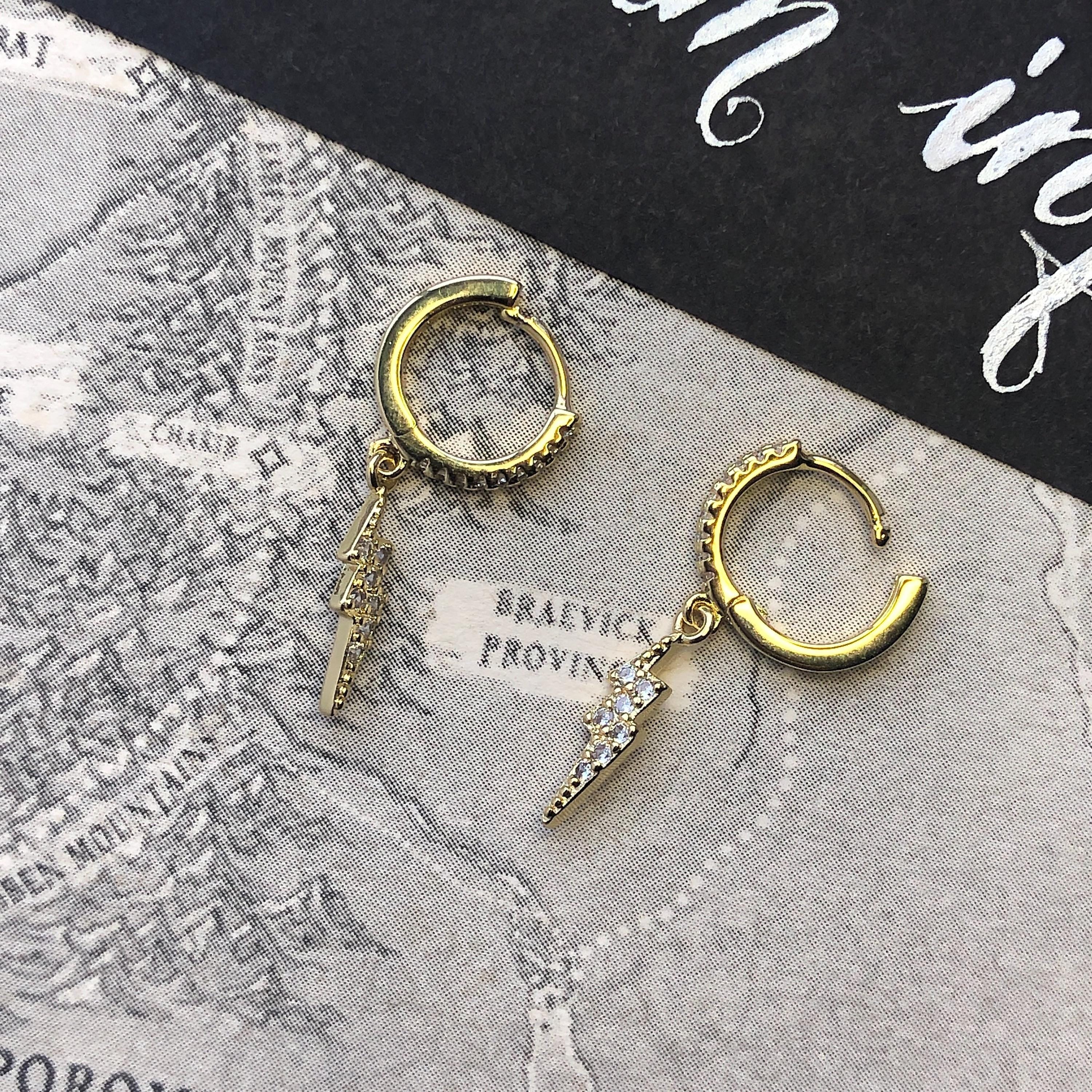 Lightning Wielder Hoop Earrings