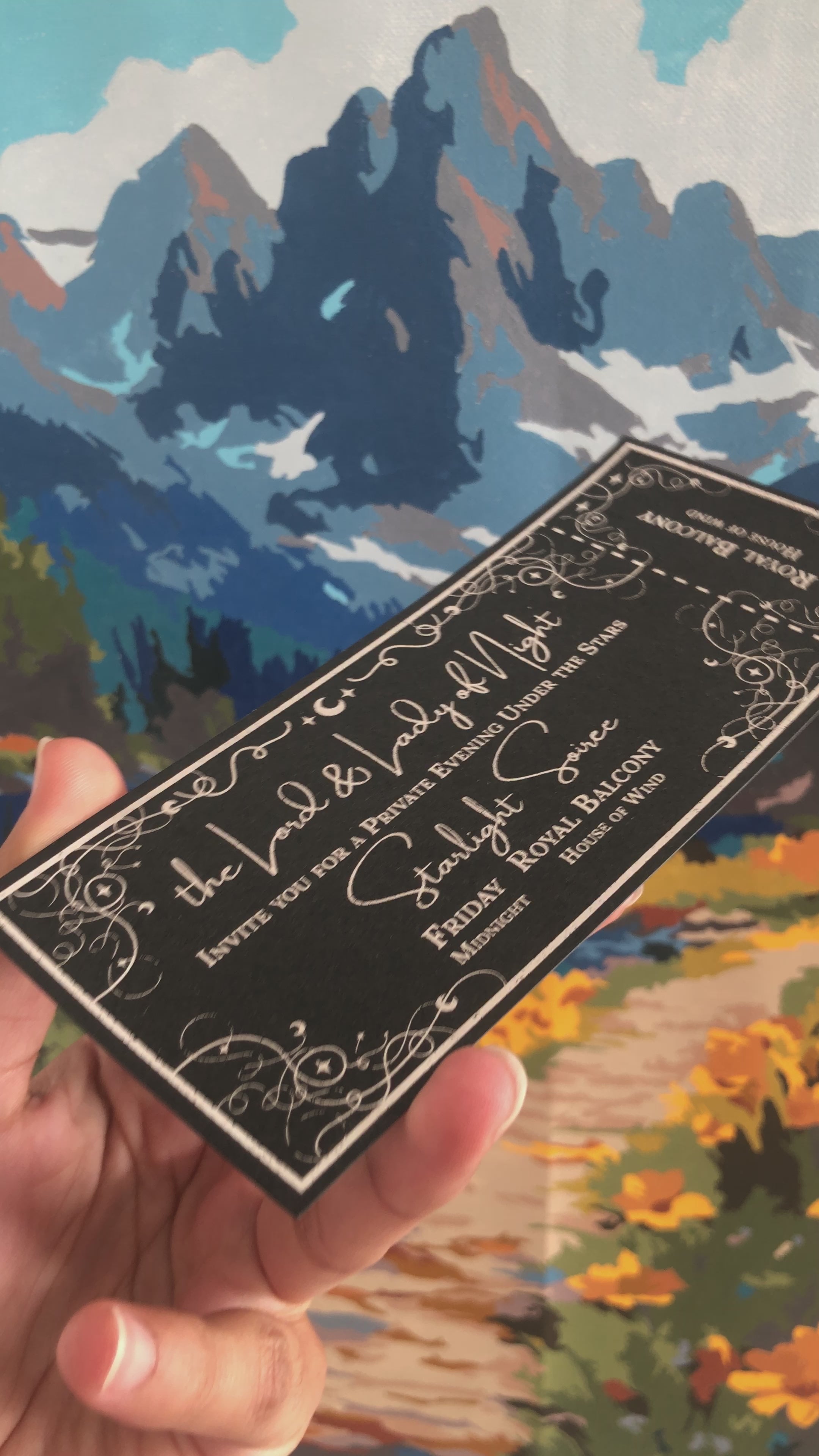 Starlight Soiree Ticket Bookmark